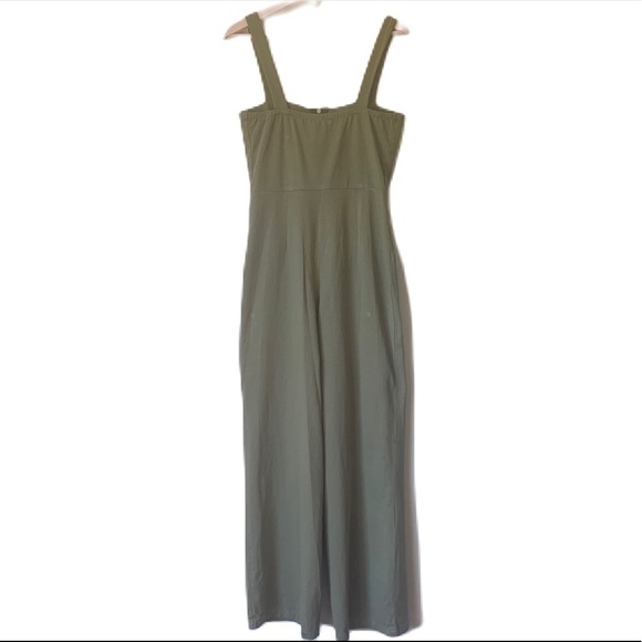 MARONIE Green Wide Leg Jumper Romper Overall Size Medium NEW - Picture 4 of 7